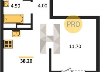 1-ком. квартира на продажу, 38.2 м2, посёлок Озёрный, Кедровая улица, 80/3