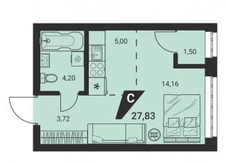 Продается квартира студия, 27.8 м2, Екатеринбург, метро Ботаническая, Монтёрская улица, 8