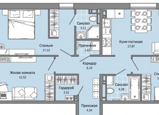 Продам 4-комнатную квартиру, 82 м2, Ульяновск, Засвияжский район, жилой комплекс Город Новаторов, 2