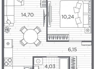 Продажа 1-комнатной квартиры, 35.1 м2, Санкт-Петербург, Московский район