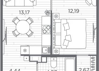 Продам 1-комнатную квартиру, 37 м2, Санкт-Петербург, Московский район