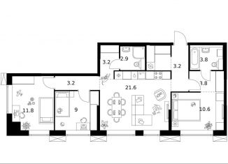 Продам 3-ком. квартиру, 77.2 м2, Москва, ВАО