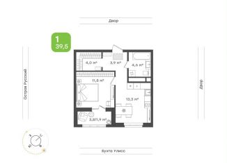 Продается 1-ком. квартира, 39.5 м2, Владивосток, 3-я Поселковая улица, 16/3