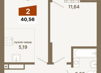 Продаю 1-комнатную квартиру, 40.6 м2, Екатеринбург