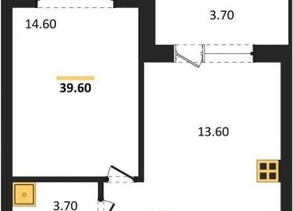 Продам 1-ком. квартиру, 39.3 м2, Воронеж, Железнодорожный район