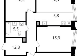 Продается 3-ком. квартира, 99.5 м2, Москва, жилой комплекс Петровский Парк 2, к1, станция Гражданская