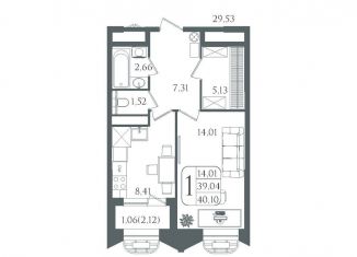 Продажа 1-комнатной квартиры, 40.1 м2, Волгоград