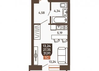 Продается квартира студия, 29.6 м2, Новосибирск, Новоуральская улица, 10