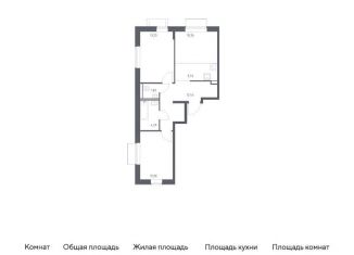 Продам 2-комнатную квартиру, 59.8 м2, Москва, метро Кантемировская, жилой комплекс Квартал Домашний, 2