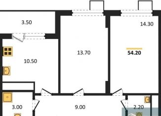 Продам 2-ком. квартиру, 54.3 м2, Воронеж, Железнодорожный район