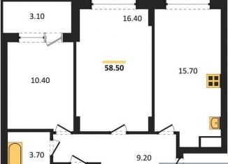 Продам двухкомнатную квартиру, 57.9 м2, Воронеж, Железнодорожный район