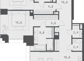 Продается 2-комнатная квартира, 117.2 м2, Москва, Садовая-Сухаревская улица, 14с1, метро Сухаревская