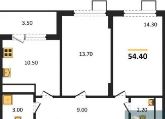 Продается двухкомнатная квартира, 54.4 м2, Воронеж, Железнодорожный район