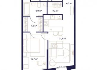 Продажа 1-комнатной квартиры, 55 м2, Москва, район Ростокино