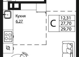 Продается квартира студия, 29.8 м2, Ростов-на-Дону