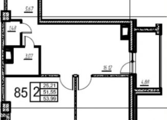 Сдается в аренду двухкомнатная квартира, 54 м2, Санкт-Петербург, улица Крыленко, 14с2, муниципальный округ № 54