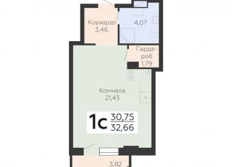 Продажа 1-ком. квартиры, 32.7 м2, Воронеж, Коминтерновский район