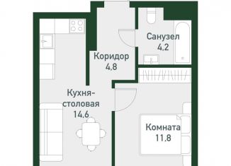 Продаю однокомнатную квартиру, 36 м2, посёлок Западный, Спортивная улица