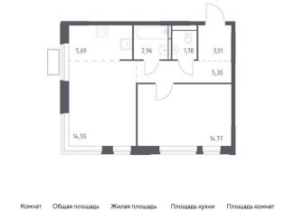 Продажа 1-комнатной квартиры, 48.1 м2, Ленинский городской округ, жилой комплекс Новое Видное, 13.2