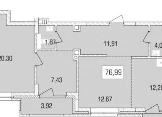 Продается 2-комнатная квартира, 77 м2, Новосибирск, метро Заельцовская