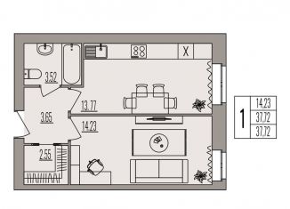 Продажа 1-ком. квартиры, 37.7 м2, Волгоград