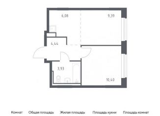 Продаю 1-комнатную квартиру, 34.2 м2, село Лайково, жилой комплекс Рублёвский Квартал, 59