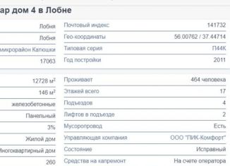 Продается 1-комнатная квартира, 37 м2, Лобня, Лобненский бульвар, 4