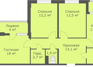 Продается 3-ком. квартира, 87 м2, Ставропольский край, улица Южный Обход, 53Г