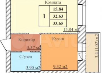 Продажа 1-ком. квартиры, 33.7 м2, Ярославль, Дзержинский район, 2-й Норский переулок, 8