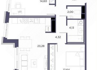 Продаю 2-ком. квартиру, 67.2 м2, Санкт-Петербург, Лисичанская улица, 22, Лисичанская улица