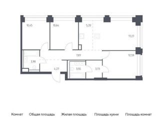 Продам 3-комнатную квартиру, 79.6 м2, Москва, жилой комплекс Нова, к3, район Раменки