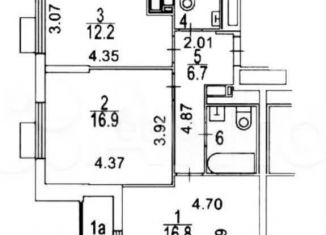 Продаю 2-ком. квартиру, 59.9 м2, Москва, ЮВАО, проезд Шелихова, 9к1