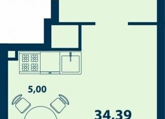 Продаю 1-комнатную квартиру, 34.4 м2, Уфа, Ленинский район