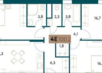 Продажа 4-ком. квартиры, 100.3 м2, Москва, Винницкая улица, 8к4