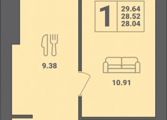 Продажа 1-ком. квартиры, 29.6 м2, Калининградская область, улица Гептнера, 17