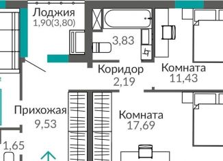 Продаю 2-ком. квартиру, 70.4 м2, Симферополь