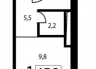 Квартира на продажу студия, 17.5 м2, Москва, ЗАО, Аминьевское шоссе, 7