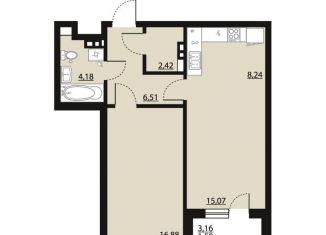 Продаю однокомнатную квартиру, 54.9 м2, Воронеж, Московский проспект, 138