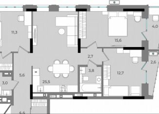 Продается 3-ком. квартира, 93.9 м2, Удмуртия
