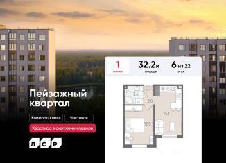 1-комнатная квартира на продажу, 32.2 м2, Санкт-Петербург, метро Гражданский проспект