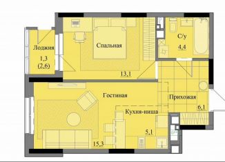 Продажа 2-комнатной квартиры, 45.3 м2, Удмуртия