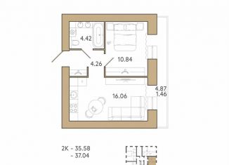 Продаю 1-ком. квартиру, 37 м2, Пенза, 2-й проезд Свердлова, 27