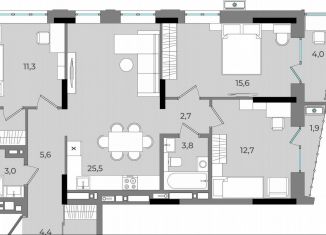 Продам 3-ком. квартиру, 93.2 м2, Удмуртия