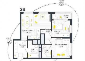 Продажа двухкомнатной квартиры, 56.3 м2, Рязань, Шереметьевская улица, 12к4