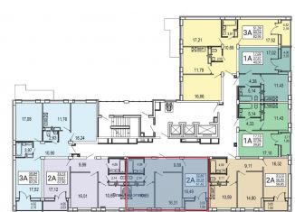 3-ком. квартира на продажу, 61.4 м2, Воронеж, улица Артамонова, 34Ж, ЖК Волна-1