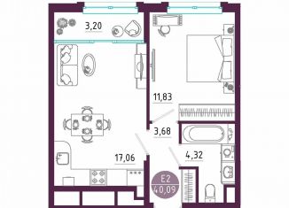 Продается 1-ком. квартира, 40.1 м2, Тула, Пряничная улица, 7