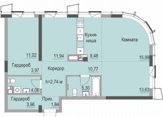 Продажа квартиры студии, 92.6 м2, Удмуртия, улица Лихвинцева, 17
