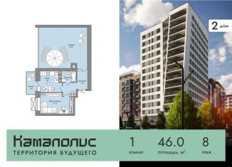 Продам 1-комнатную квартиру, 46 м2, Пермь