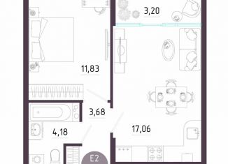 1-комнатная квартира на продажу, 40 м2, Тула, Пряничная улица, 8