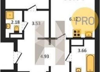 Продается трехкомнатная квартира, 89.4 м2, рабочий посёлок Краснообск, 3-й микрорайон, 22